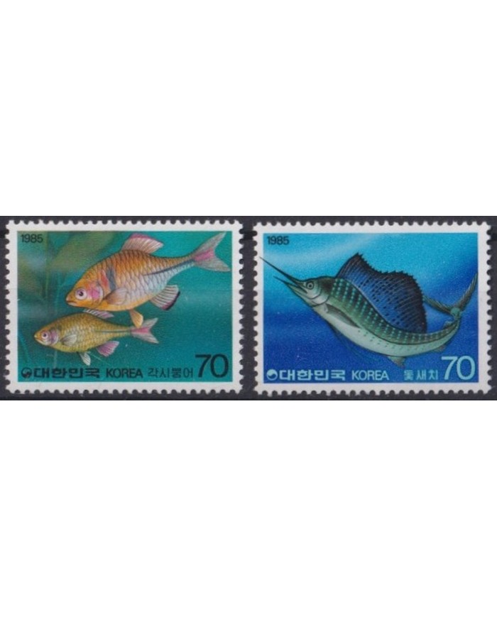 F-EX34247 KOREA COREA MNH 1985 SEA MARINE REEF WILDLIFE FISH PECES MARLIN.