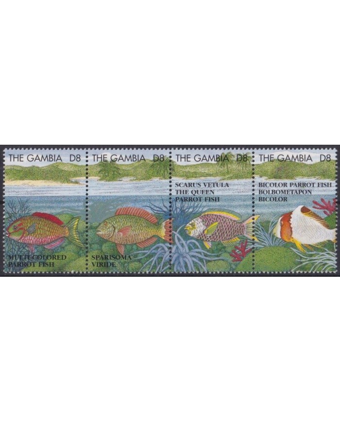 F-EX34263 GAMBIA MNH 1995 TRIP SEA MARINE REEF WILDLIFE FISH PECES.