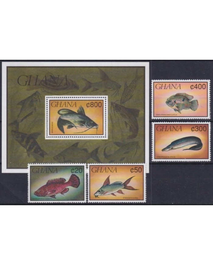 F-EX34265 GHANA MNH 1991 SEA MARINE WILDLIFE FISH PECES.