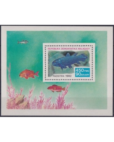 F-EX34283 MADAGASCAR MNH 1982 SEA MARINE WILDLIFE REEF FISH PECES.