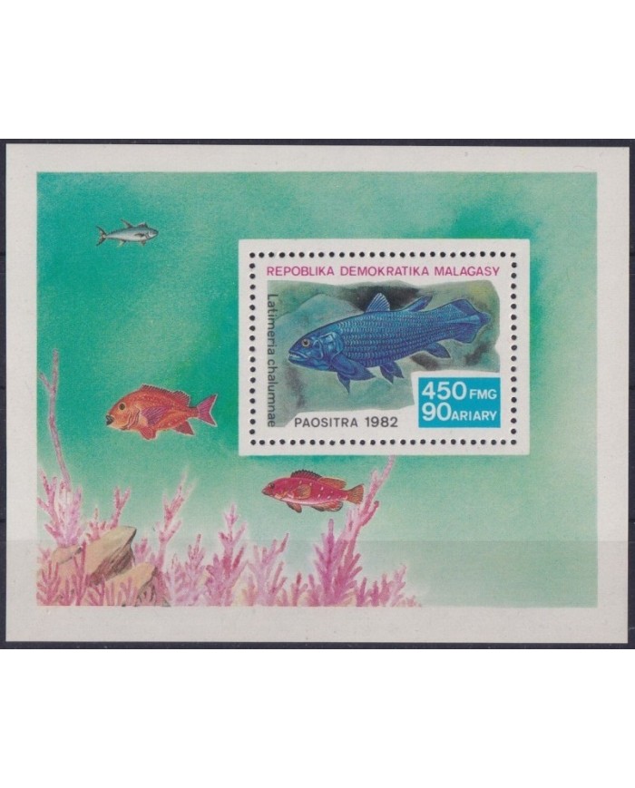 F-EX34283 MADAGASCAR MNH 1982 SEA MARINE WILDLIFE REEF FISH PECES.