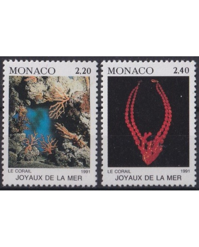 F-EX34289 MONACO MNH 1991 MARINE REEF WILDLIFE FISH PECES CORAL.