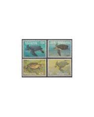 F-EX34290 MALAYSIA MNH 1990 MARINE REEF WILDLIFE FISH TURTLE TORTUGAS.