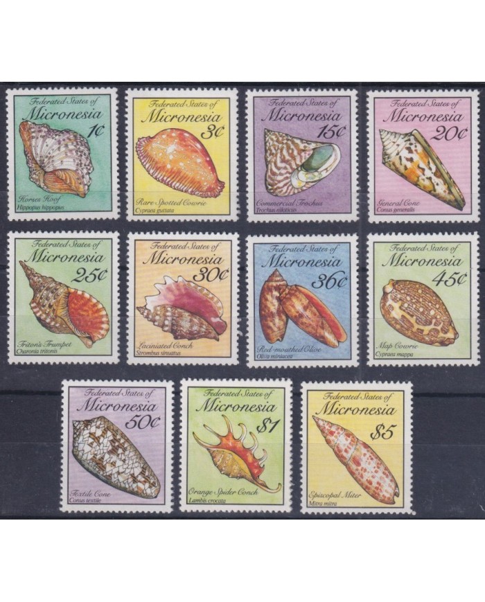 F-EX34297 MICRONESIA MNH 1999 MARINE WILDLIFE FISH SEASHELL SHELL CONCH. NO COMPLETE.