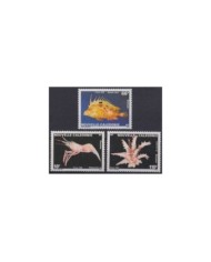 F-EX34308 NEW CALEDONIE MNH 1989 MARINE REEF WILDLIFE FISH ORSTOM LOBSTER.