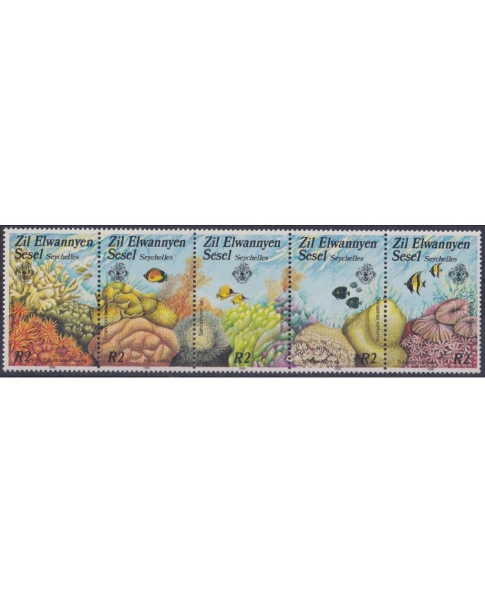 F-EX34334 SEYCHELLES IS MNH 1994 MARINE WILDLIFE FISH PECES CORAL REEF.