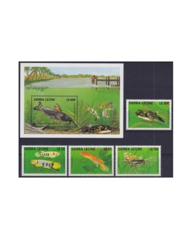 F-EX34338 SIERRA LEONE MNH 1991 MARINE WILDLIFE FISH PECES RIVER FAUNA.
