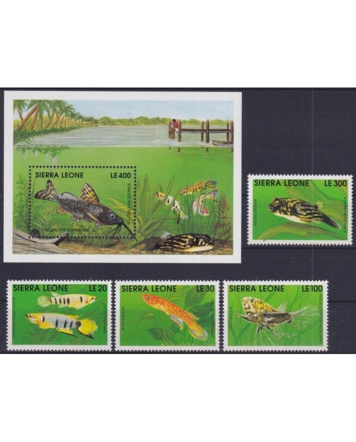 F-EX34338 SIERRA LEONE MNH 1991 MARINE WILDLIFE FISH PECES RIVER FAUNA.