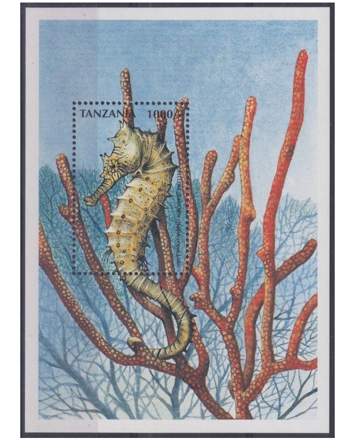 F-EX34348 TANZANIA MNH MARINE WILDLIFE FISH PECES SEA HORSE.