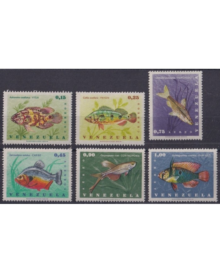 F-EX34374 VENEZUELA MNH 1966 MARINE REEF WILDLIFE FISH PECES.