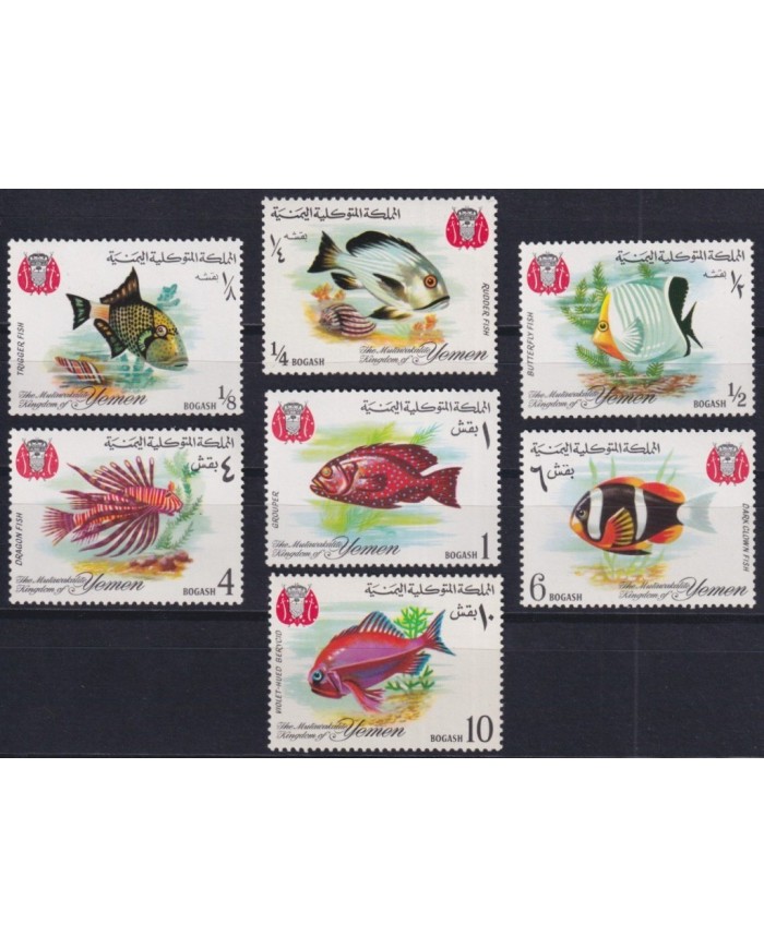 F-EX34375 YEMEN MNH MARINE REEF WILDLIFE FISH PECES.