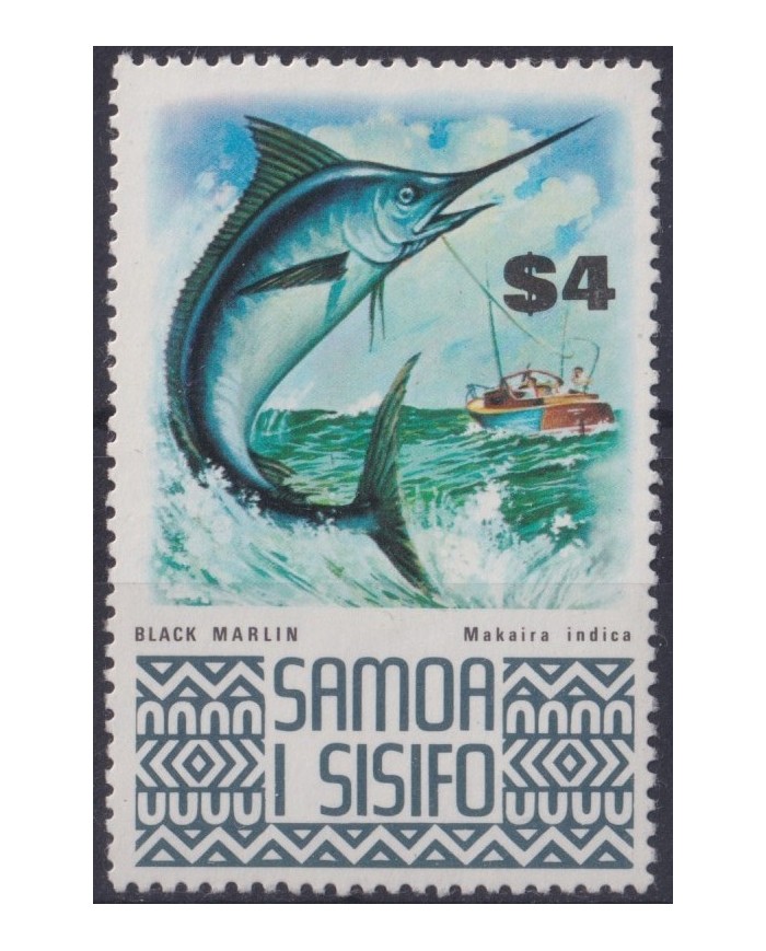 F-EX34380 SAMOA I SISIFO IS MNH 1972-75 4$ MARINE WILDLIFE FISH MARLIN FISHING.