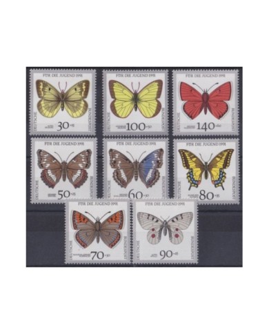 F-EX34385 GERMANY MNH 1991 BUTTERFLIES INSECTS ENTHOMOLOGY MARIPOSAS PAPILLON.