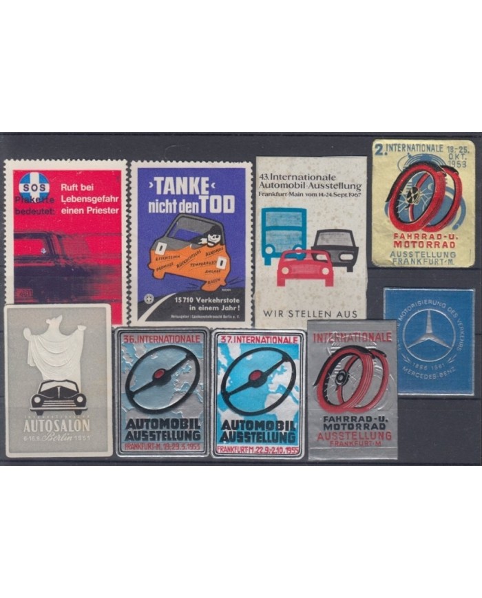 F-EX9640 ALEMANIA GERMANY DEUTSCHLAND 1950-60 AUTOMOVILE CAR DIFFERENT CINDERELLA LOT.