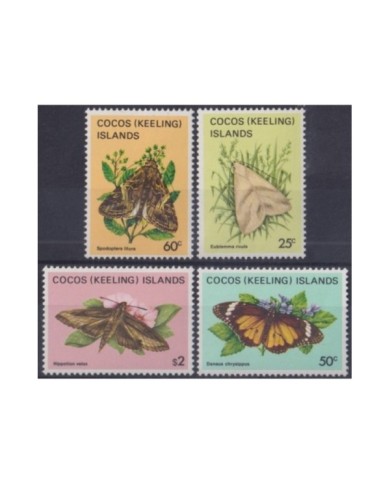 F-EX34404 COCOS KEELING MNH 1983 BUTTERFLIES INSECTS MARIPOSAS PAPILLON ENTHOMOLOG.