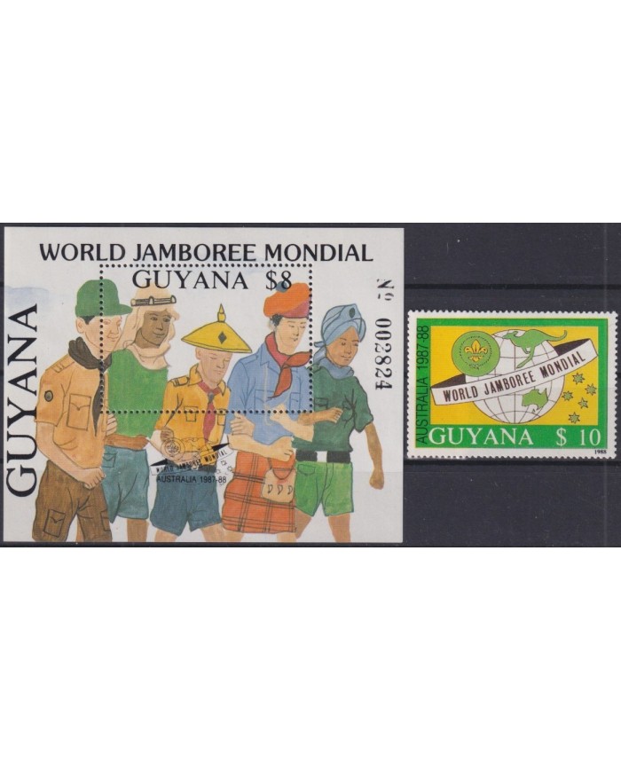F-EX34700 GUYANA 1988 MNH BOYS SCOUTS JAMBOREE BADEN POWELL SCOUTING.