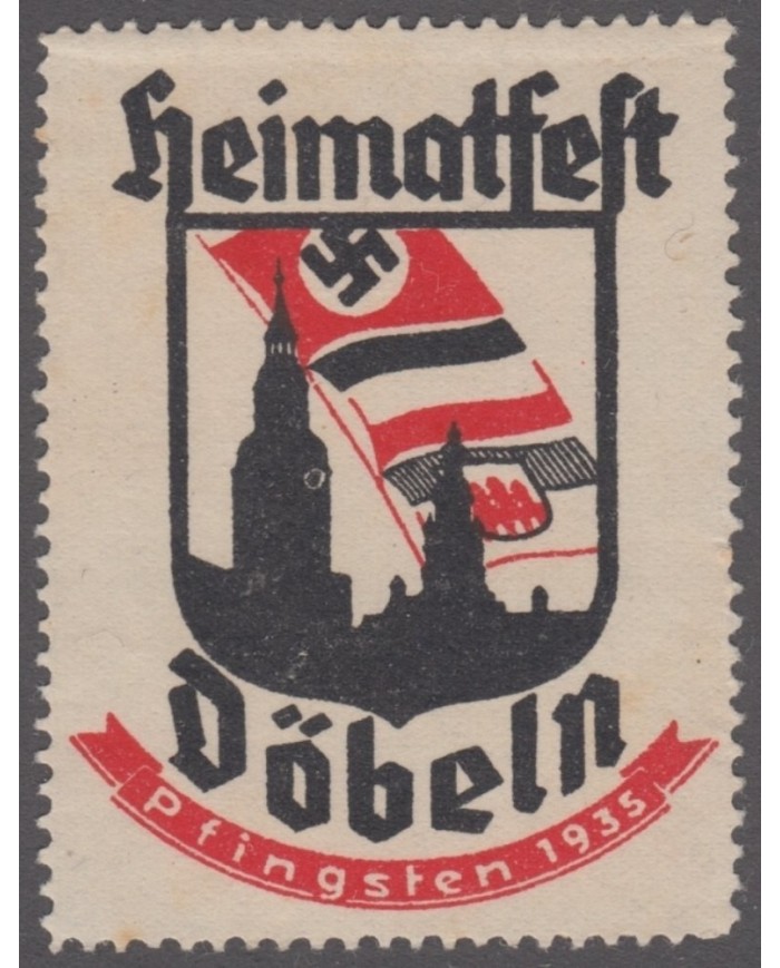 F-EX9685 ALEMANIA GERMANY DEUTSCHLAND 1935 NAZI-CINDERELLA HIMATFEFT DÃBELN. NO GUM.