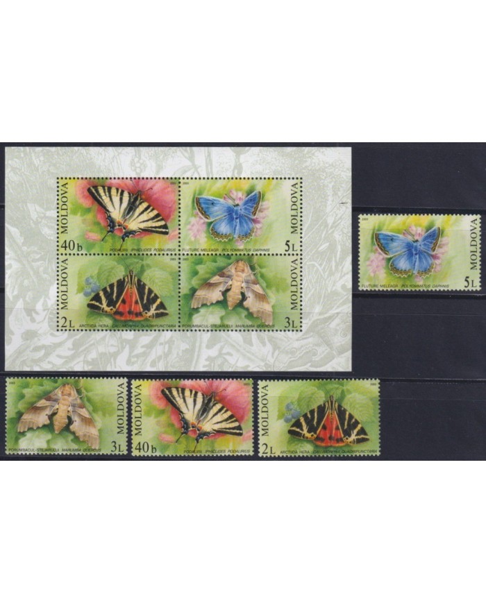F-EX34714 MOLDOVA MOLDAVIA MNH 1985 BUTTERFLIES INSECTS ENTHOMOLOGY PAPILLON MARIPOSAS.