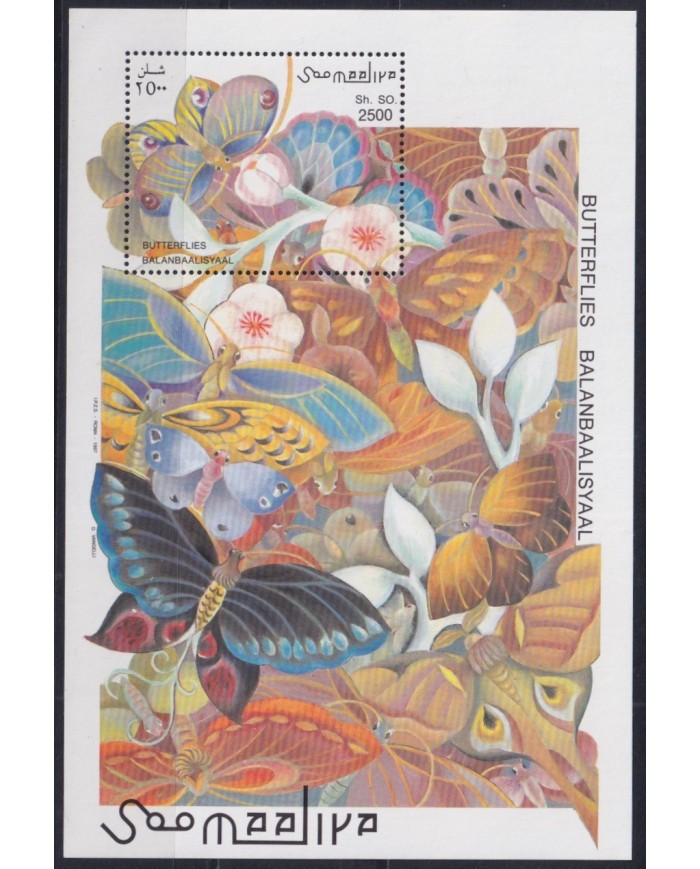 F-EX34717 SOMALIA MNH 1997 BUTTERFLIES INSECTS ENTHOMOLOGY PAPILLON MARIPOSAS.