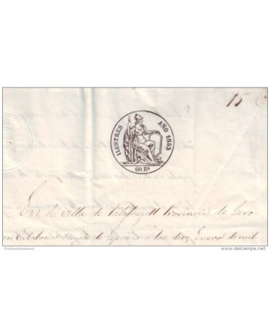 E549 SPAIN ESPAÑA PAPEL SELLADO 1853 ILUSTRES REVENUE SEALLED PAPER