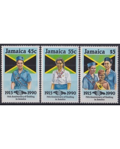 F-EX34776 JAMAICA MNH 1990 BOYS SCOUTS SCOUTING JAMBOREE 75th GIRL GUIDE.
