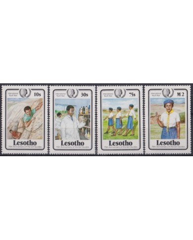 F-EX34780 LESOTHO MNH 1985 BOYS SCOUTS SCOUTING JAMBOREE 75th ANIV GIRLS GUIDE.