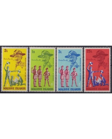 F-EX34787 MALDIVES IS MNH 1968 BOYS SCOUTS SCOUTING JAMBOREE LORD BADEN POWELL.
