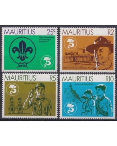 F-EX34796 MAURITIUS MNH 1982 BOYS SCOUTS SCOUTING JAMBOREE LORD BADEN POWELL.