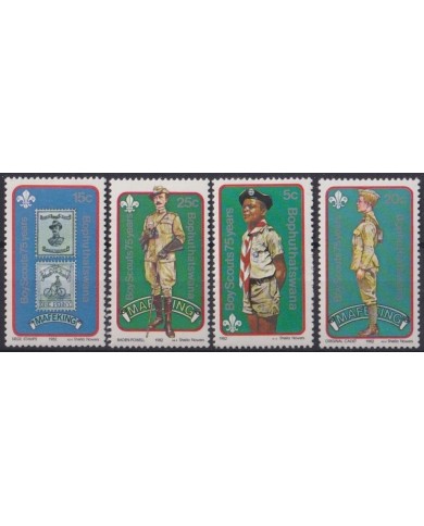 F-EX34814 SOUTH AFRICA BOPHUTHATSWANA MNH 1982 MNH 75TH BOYS SCOUTS BADEN POWELL SCOUTING.