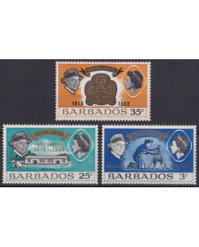 F-EX34836 BARBADOS MNH 1968 MNH BOYS SCOUTS GOLDEN JAMBOREE BADEN POWELL SCOUTING.