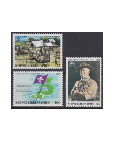 F-EX34853 CYPRUS CHIPRE MNH 1982 BOYS SCOUTS JAMBOREE BADEN POWELL SCOUTING.