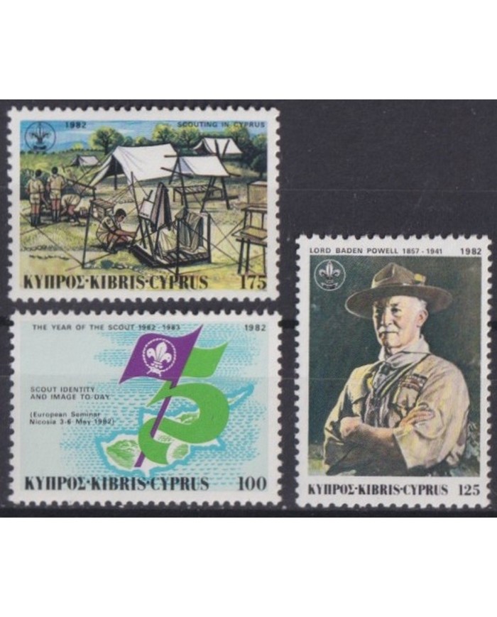 F-EX34853 CYPRUS CHIPRE MNH 1982 BOYS SCOUTS JAMBOREE BADEN POWELL SCOUTING.
