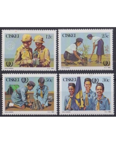 F-EX34854 SOUTH AFRICA CISKEI MNH 1985 BOYS SCOUTS JAMBOREE BADEN POWELL SCOUTING.