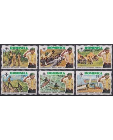F-EX34862 DOMINICA 1977 MNH BOYS SCOUTS CARIBBEAN JAMBOREE BADEN POWELL SCOUTING