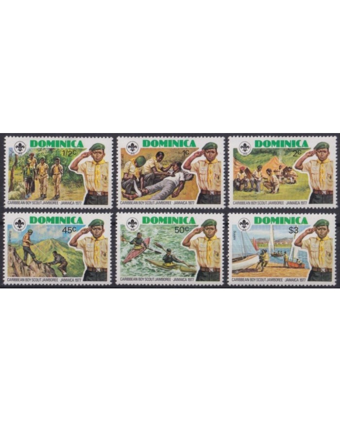 F-EX34862 DOMINICA 1977 MNH BOYS SCOUTS CARIBBEAN JAMBOREE BADEN POWELL SCOUTING