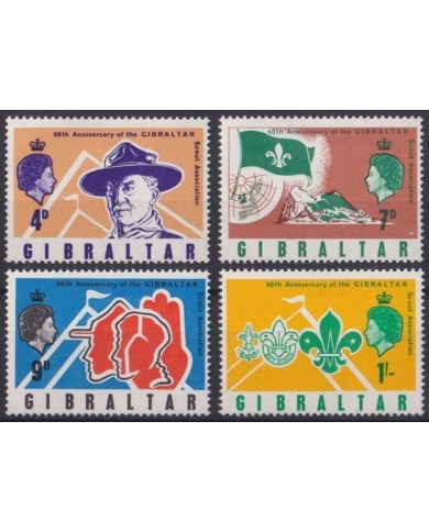 F-EX34873 GIBRALTAR 1968 MNH BOYS SCOUTS JAMBOREE BADEN POWELL SCOUTING.