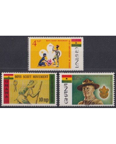 F-EX34875 GHANA 1967 MNH 50TH BOYS SCOUTS JAMBOREE BADEN POWELL SCOUTING.