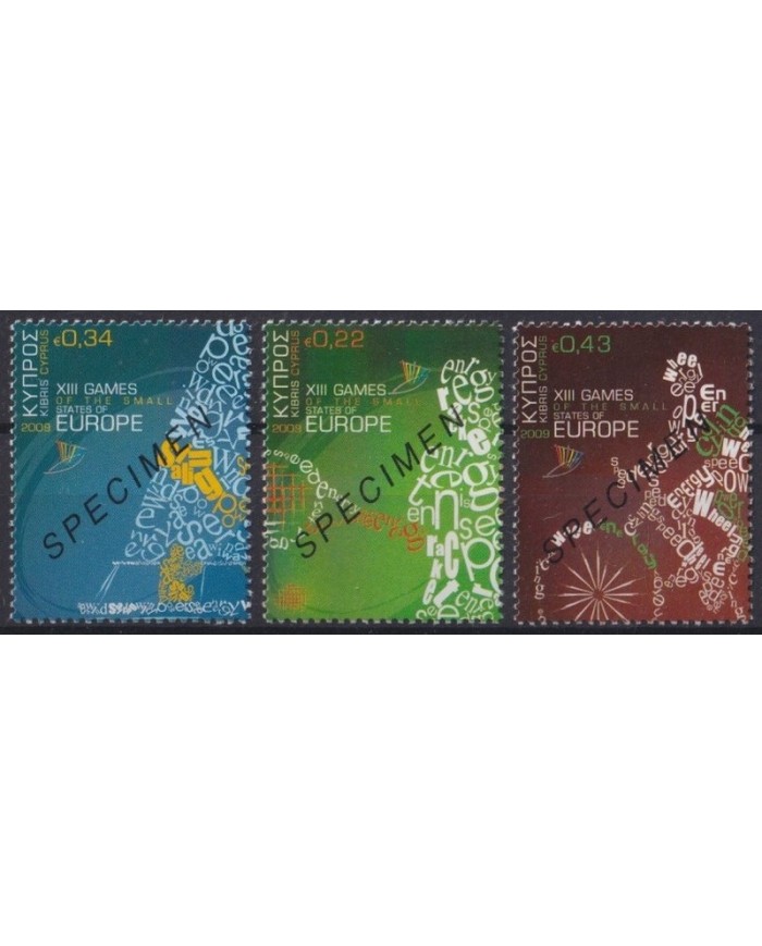 F-EX34918 CYPRUS KIBRIS CHIPRE 2009 MNH SPECIMEN SMALL GAMES OF EUROPA COUNTRY.