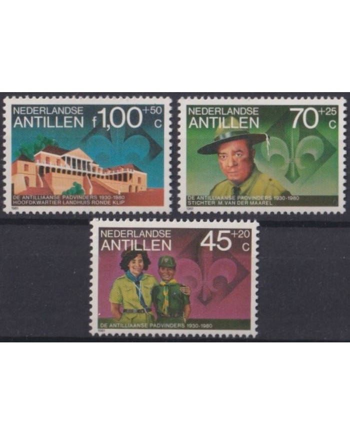 F-EX35400 NEDERLAD ANTILLES MNH 1981 BOYS SCOUTS SCOUTING GIRL GUIDE.