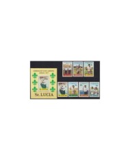 F-EX35463 ST LUCIA MNH 1977 BOYS SCOUTS SCOUTING CARIBBEAN JAMBOREE JAMAICA.