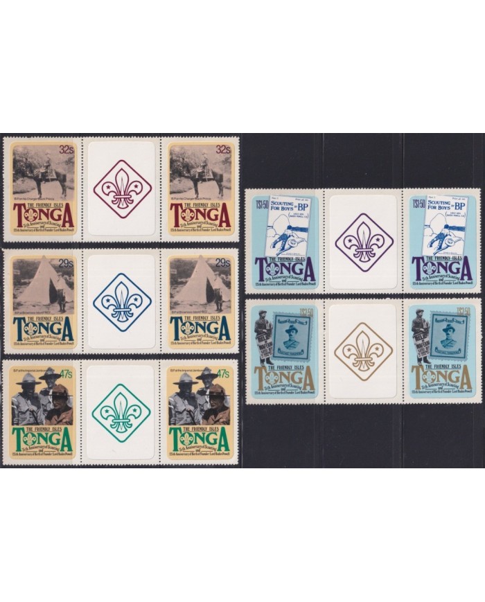 F-EX35468 TONGA MNH 1980 BOYS SCOUTS SCOUTING JAMBOREE 125th LORD BADEN POWELL.