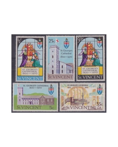 F-EX35495 ST VINCENT MNH 1970 ST GEORGES CATHEDRAL CHURCH RELIGION.