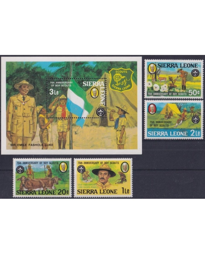 F-EX35501 SIERRA LEONE MNH 1982 BOYS SCOUTS SCOUTING JAMBOREE.