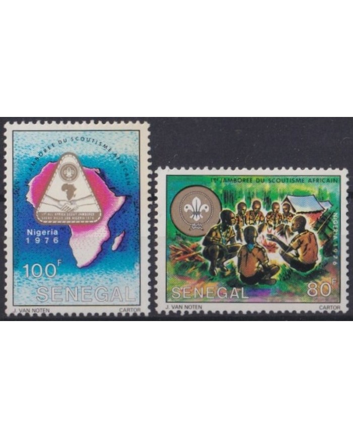 F-EX35506 SENEGAL MNH 1976 BOYS SCOUTS SCOUTING AFRICAN JAMBOREE.