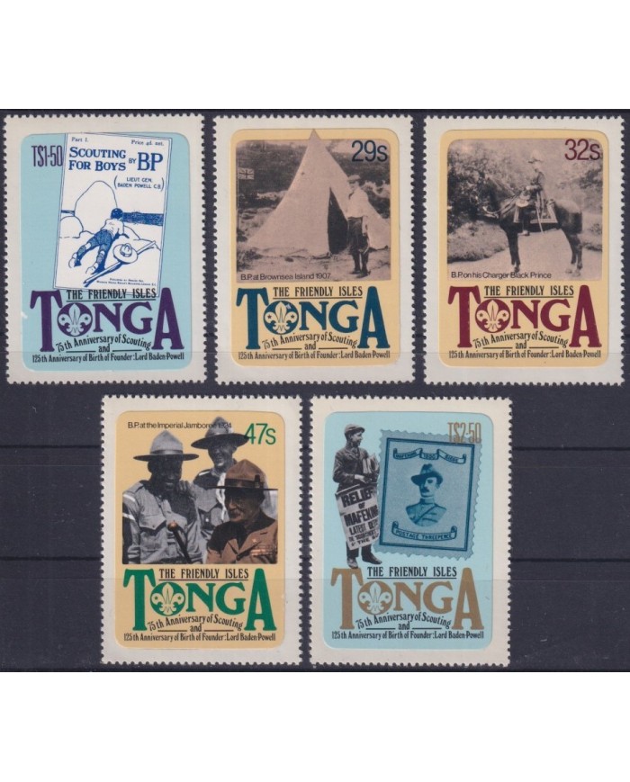 F-EX35512 TONGA MNH 1980 BOYS SCOUTS SCOUTING JAMBOREE 125th LORD BADEN POWELL.