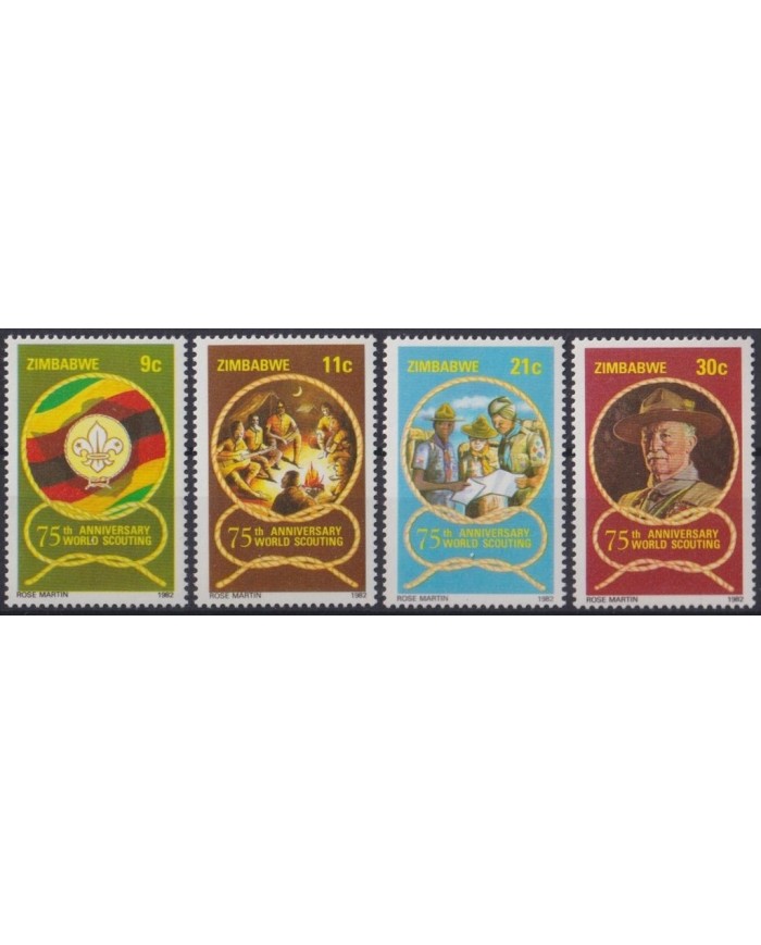 F-EX35530 ZIMBABWE MNH 1982 BOYS SCOUTS SCOUTING JAMBOREE 75th ANNIV.