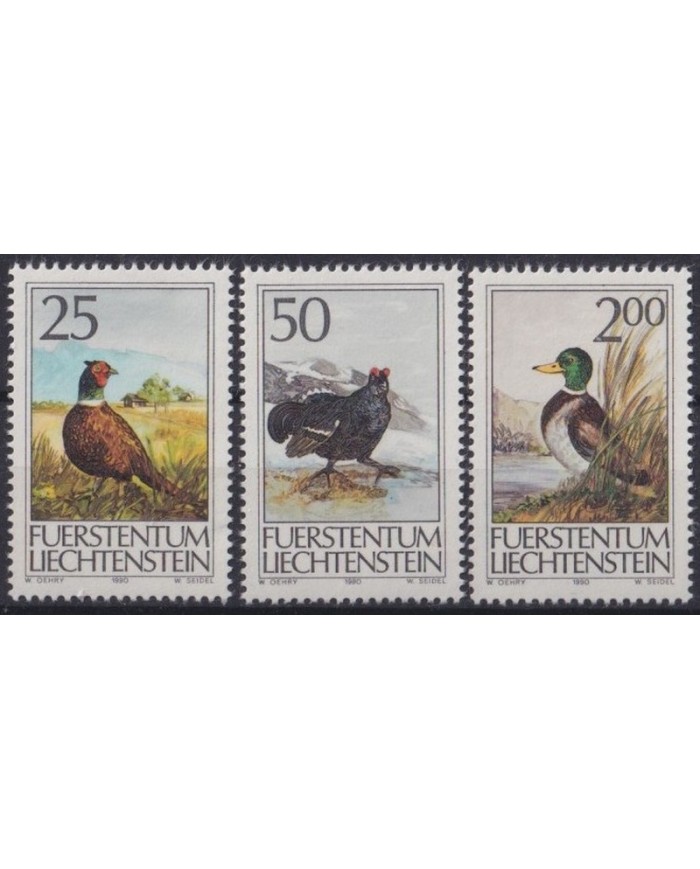 F-EX34096 LIECHTENSTEIN MNH 1990 BIRD AVES DUCK.
