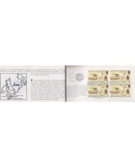 F-EX34966 JERSEY UK ENGLAND MNH 1985 BOOKLED ART HUGUENOT HERITAGE SHIP BARCOS.