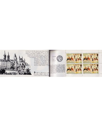 F-EX34966 JERSEY UK ENGLAND MNH 1985 BOOKLED ART HUGUENOT HERITAGE SHIP BARCOS.