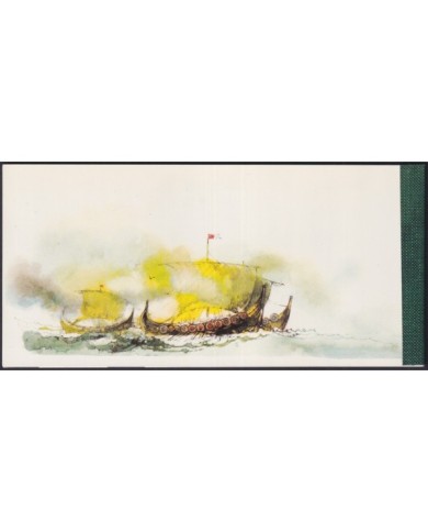 F-EX34966 JERSEY UK ENGLAND MNH 1985 BOOKLED ART HUGUENOT HERITAGE SHIP BARCOS.